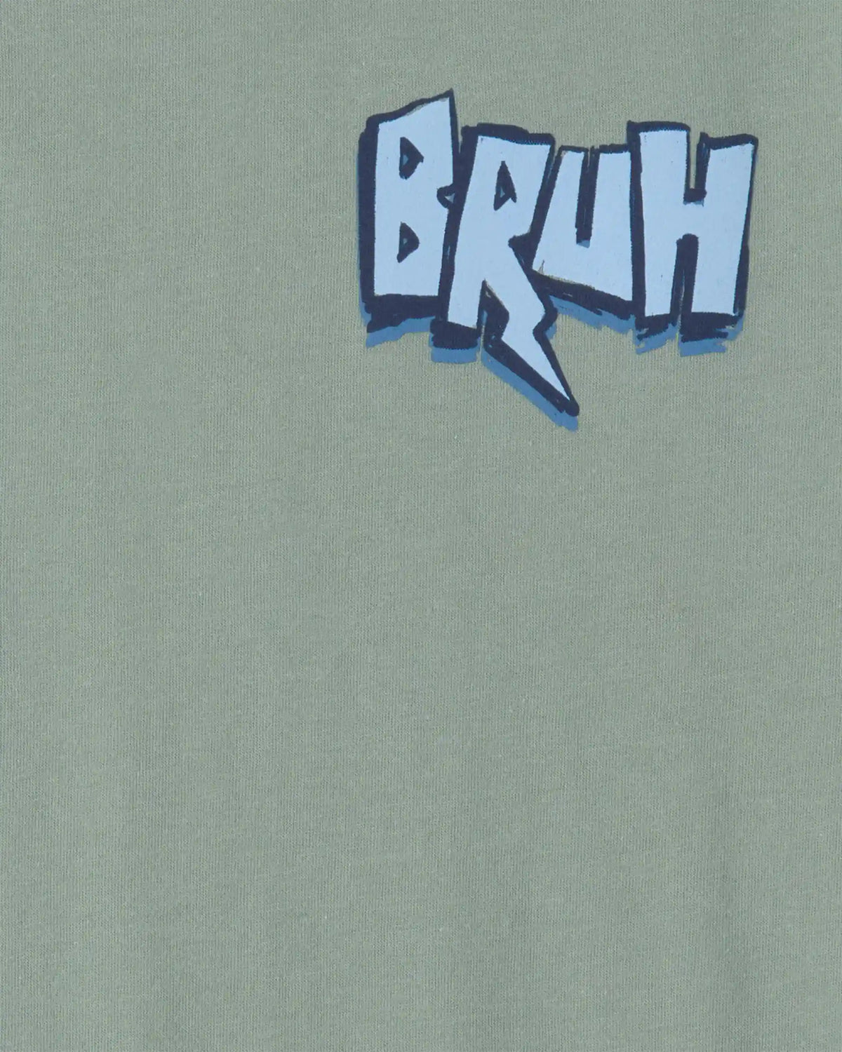 Boys 'Bruh' Graphic Tee - Green