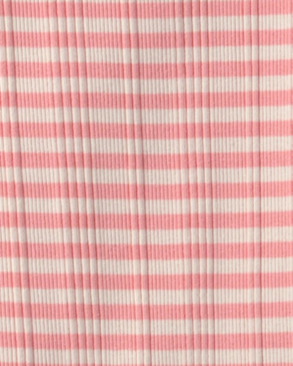 Girls Stripe Ribbed Tee - Pink