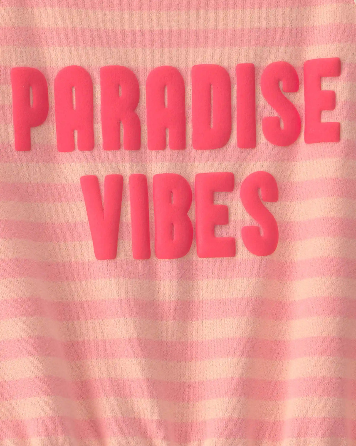 Girls 'Paradise Vibes' French Terry Romper - Coral