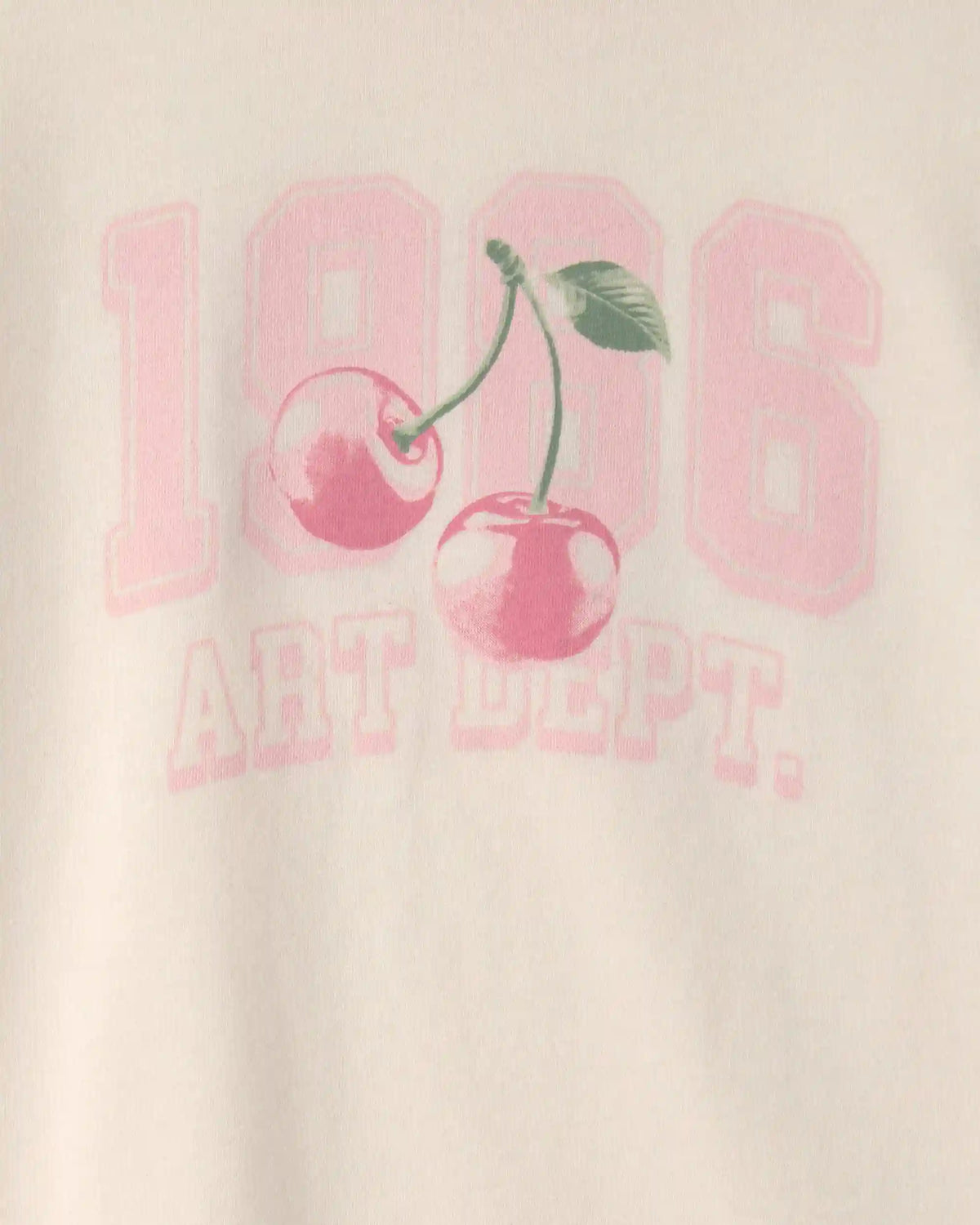 Girls Cherry Graphic Tee - Cream