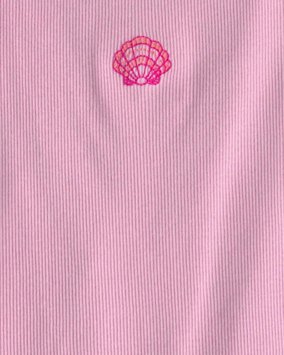 Girls Shell Embroidered Tank Top - Pink