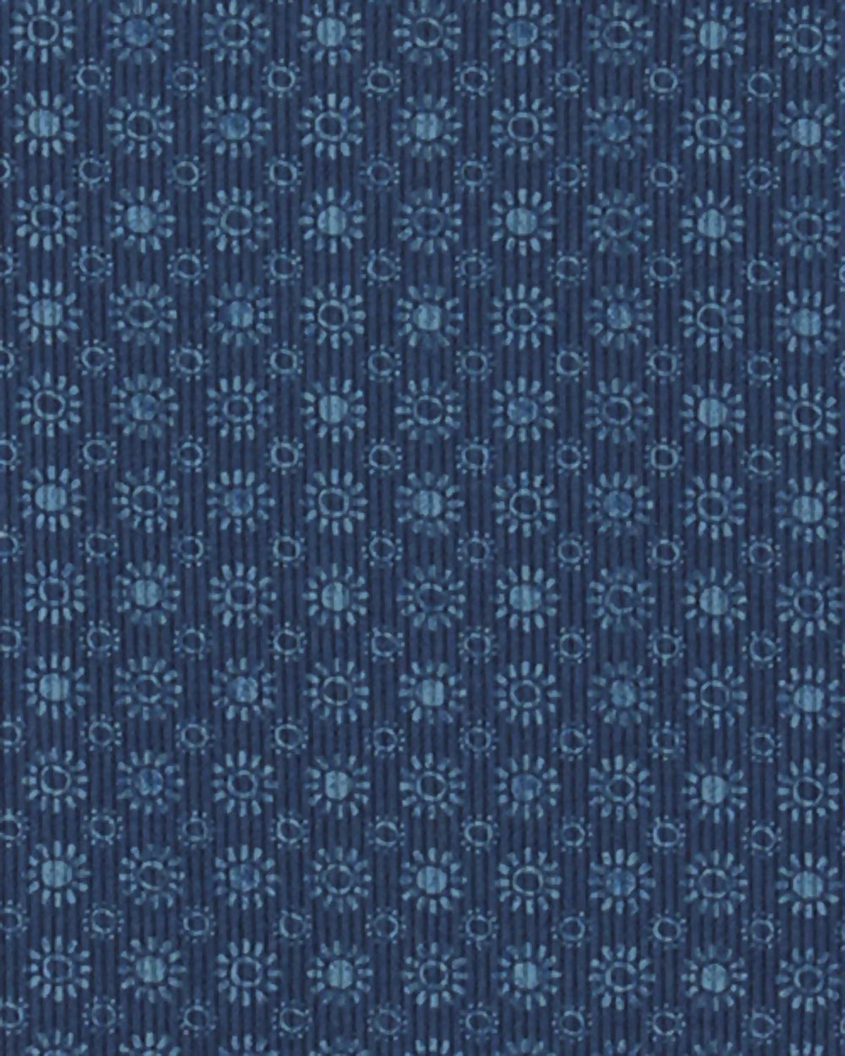 Girls Floral Ribbed Tee - Navy