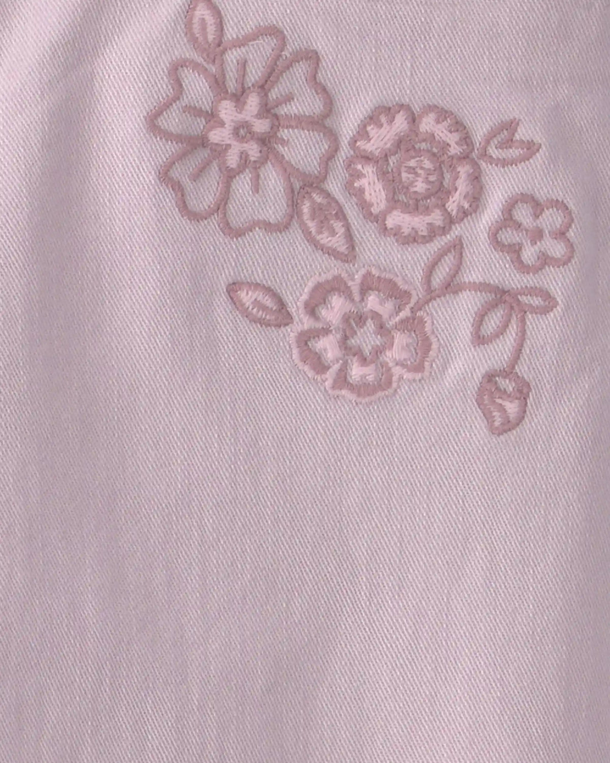 Girls Floral Embroidered Cropped Wide-Leg Pants - Purple