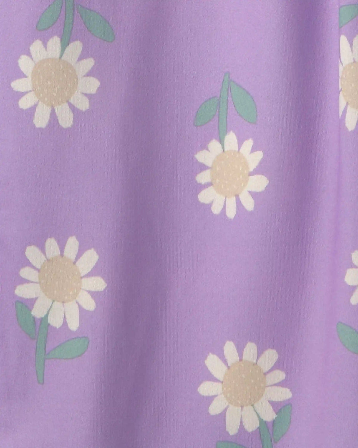 Girls Flower Short-Sleeve 2-Piece Pajama Set - Purple