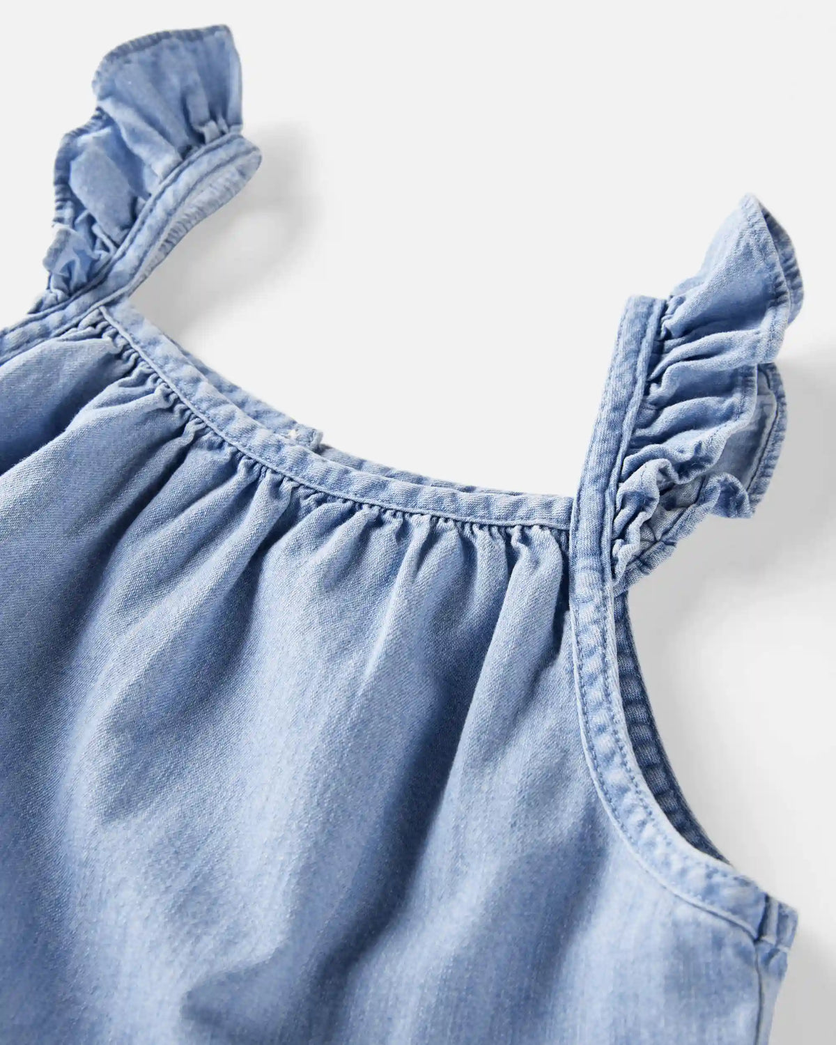 Girls Organic Cotton Chambray Dress