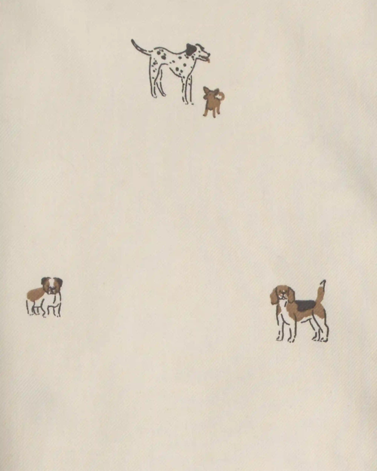 Boys Dog Long-Sleeve Button-Down Shirt - Cream