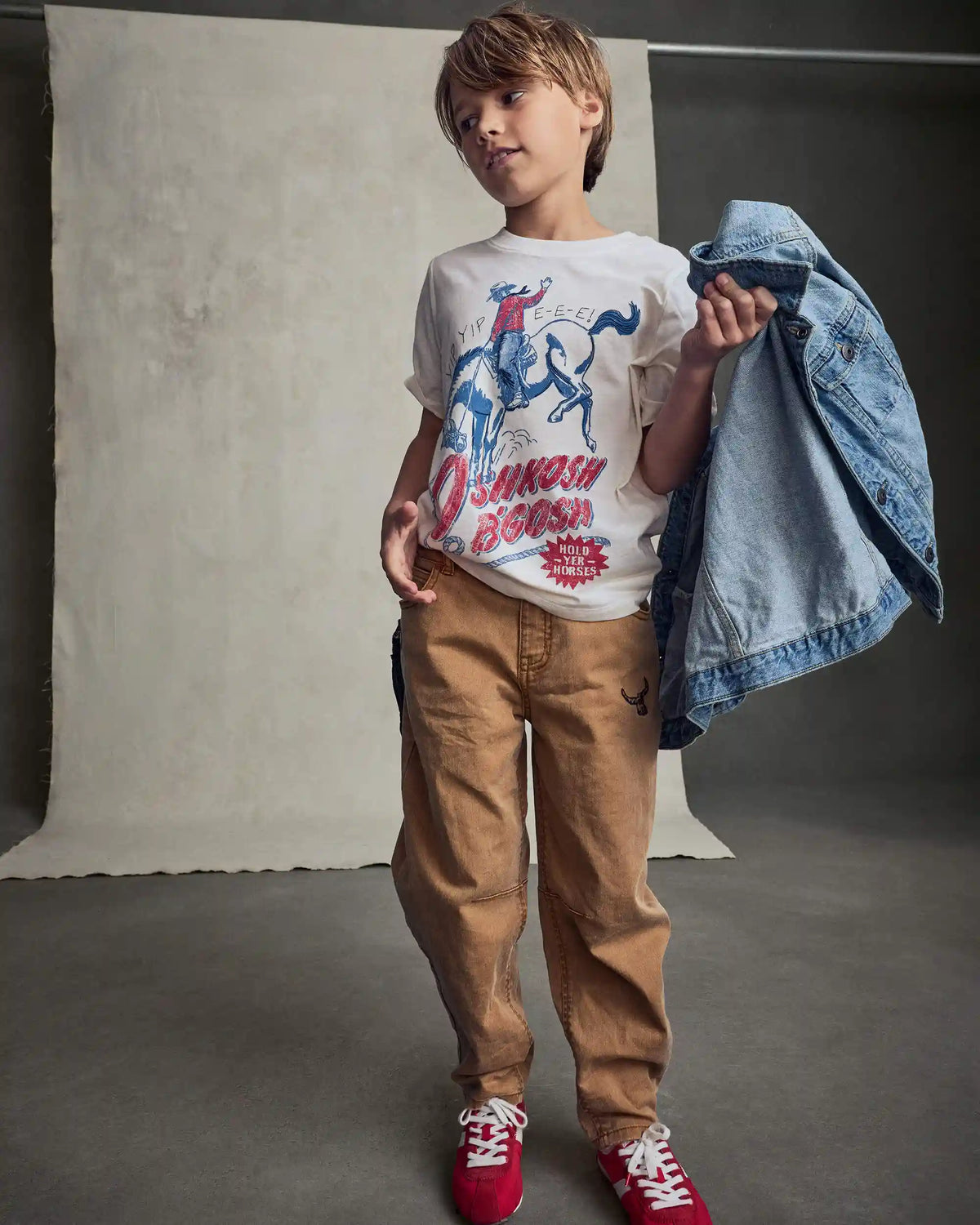 Boys Cowboy Graphic Tee - Cream