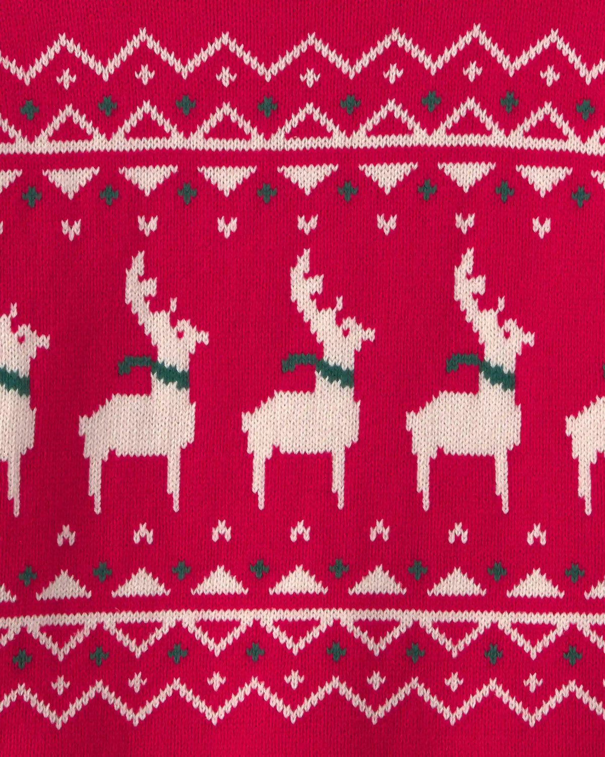 Boys Reindeer Fair Isle Sweater - Red