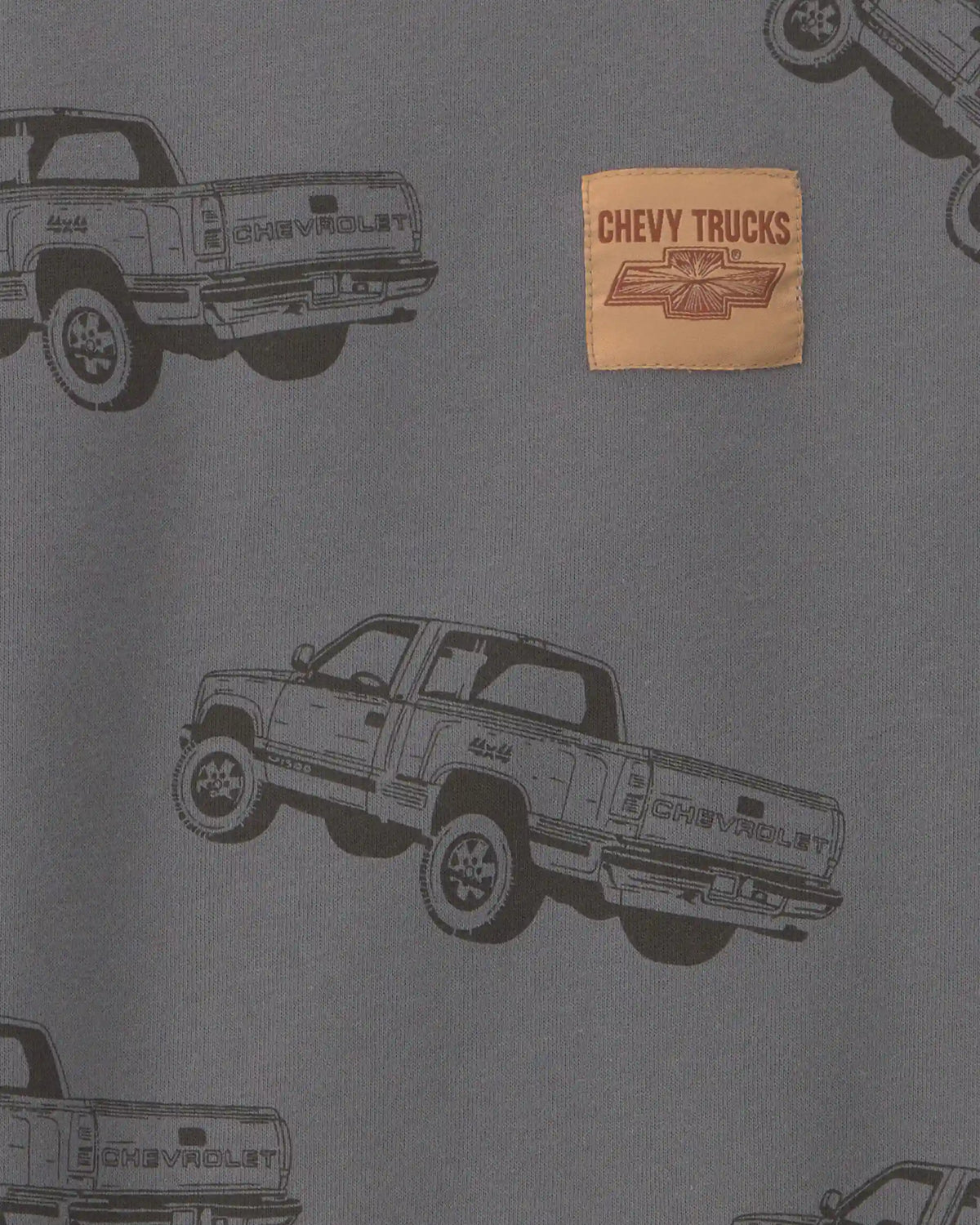 Boys 'Chevrolet' Car Fleece Pullover Sweatshirt - Grey