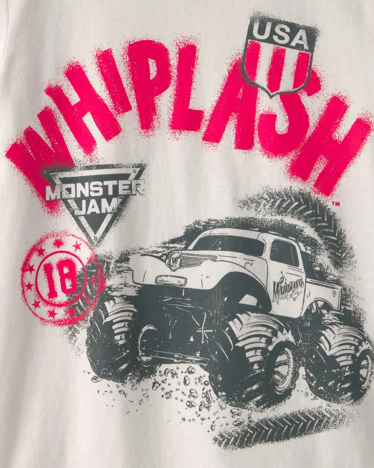 Boys 'Whiplash' Monster Jam Graphic Tee - Cream
