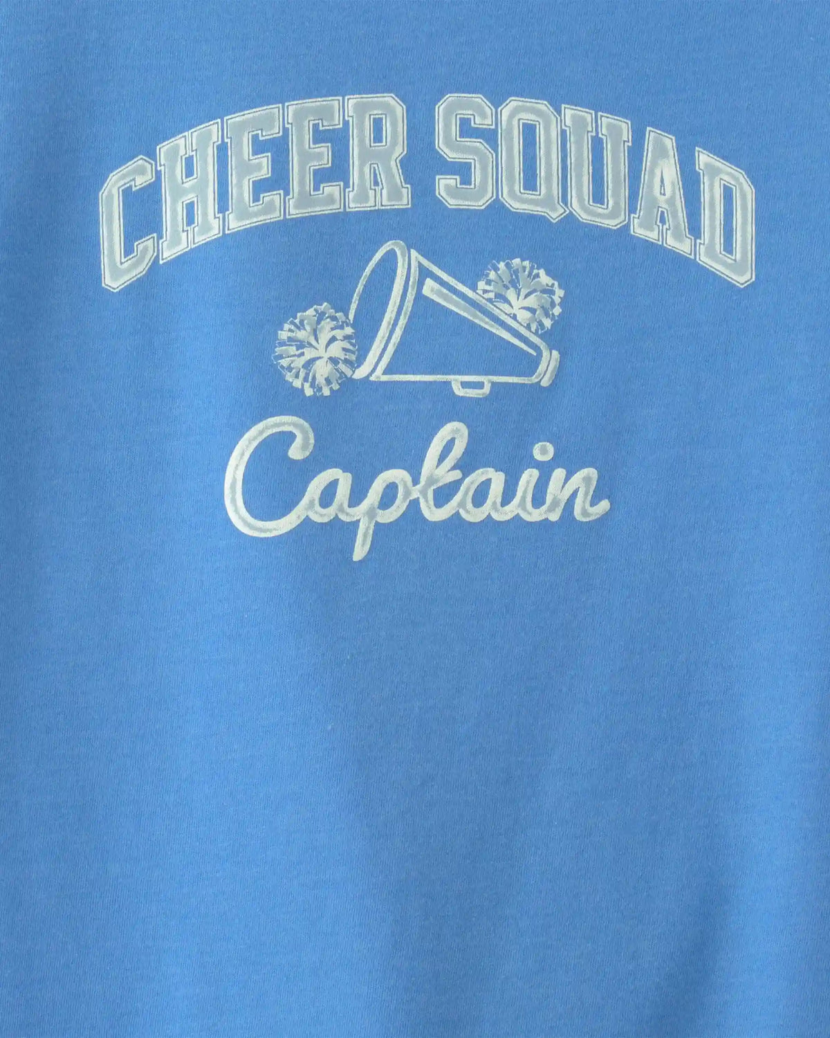 Girls 'Cheer Squad Captain' Graphic Tee - Blue