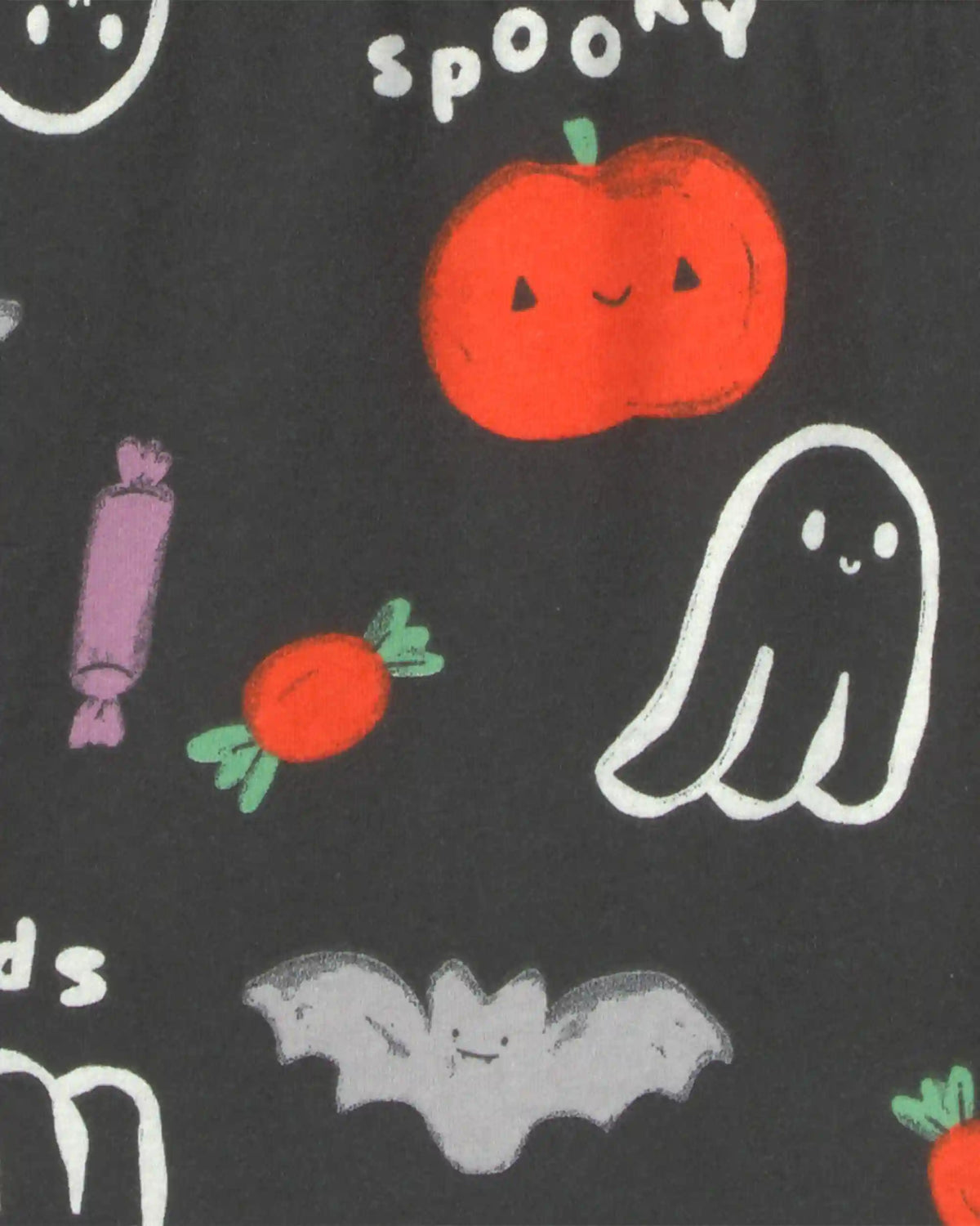 Girls Halloween Long-Sleeve Dress - Black/Orange