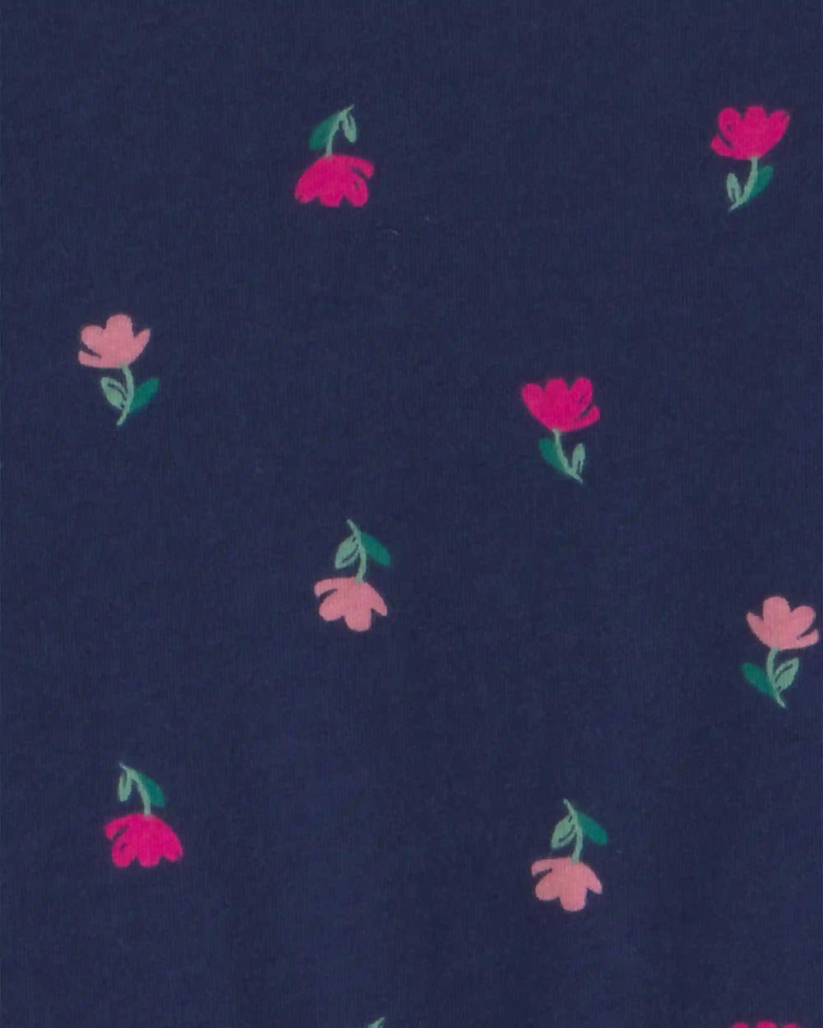 Girls Floral Long-Sleeve Dress - Navy Blue