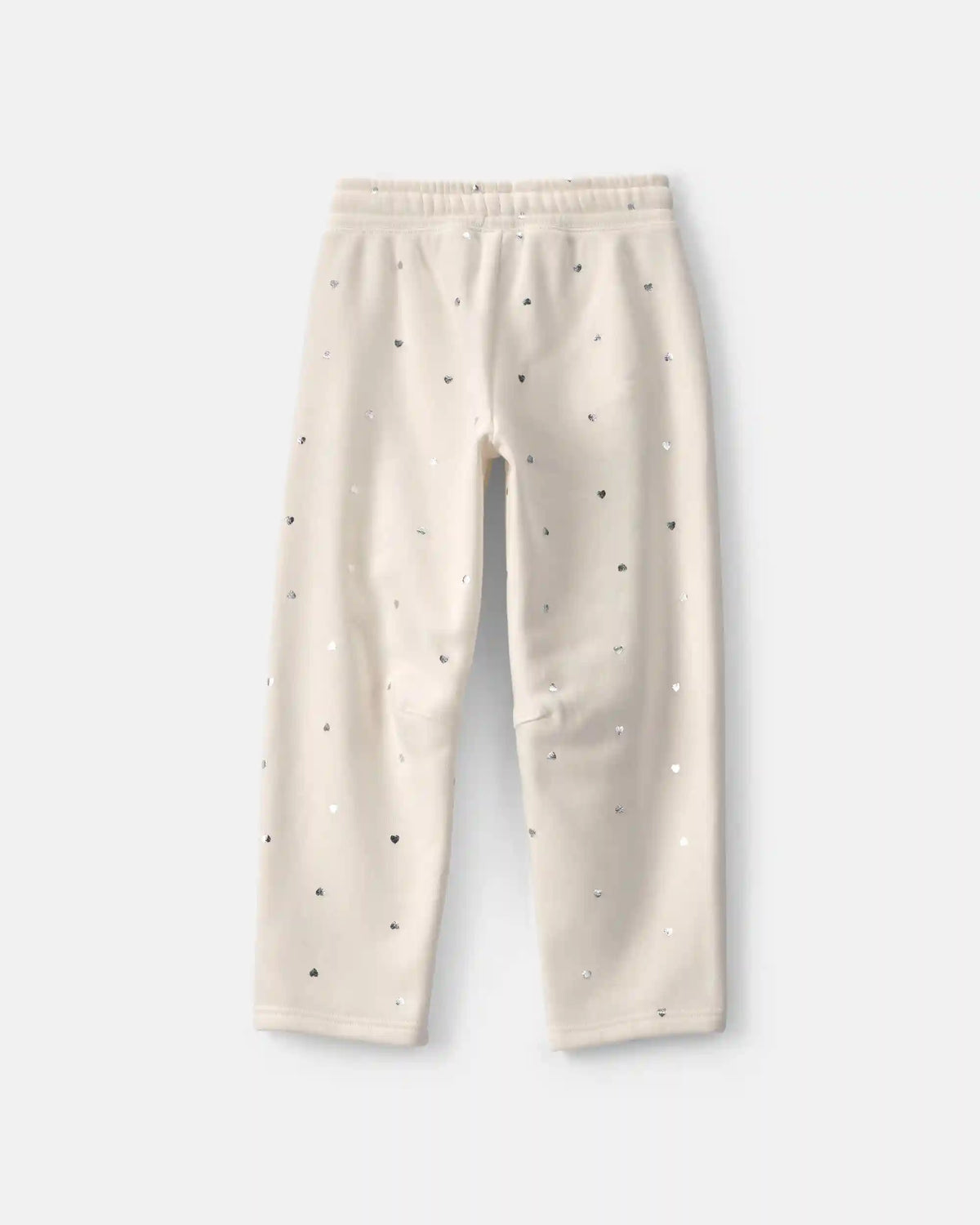 Girls Heart Fleece Barrel Pants - Cream