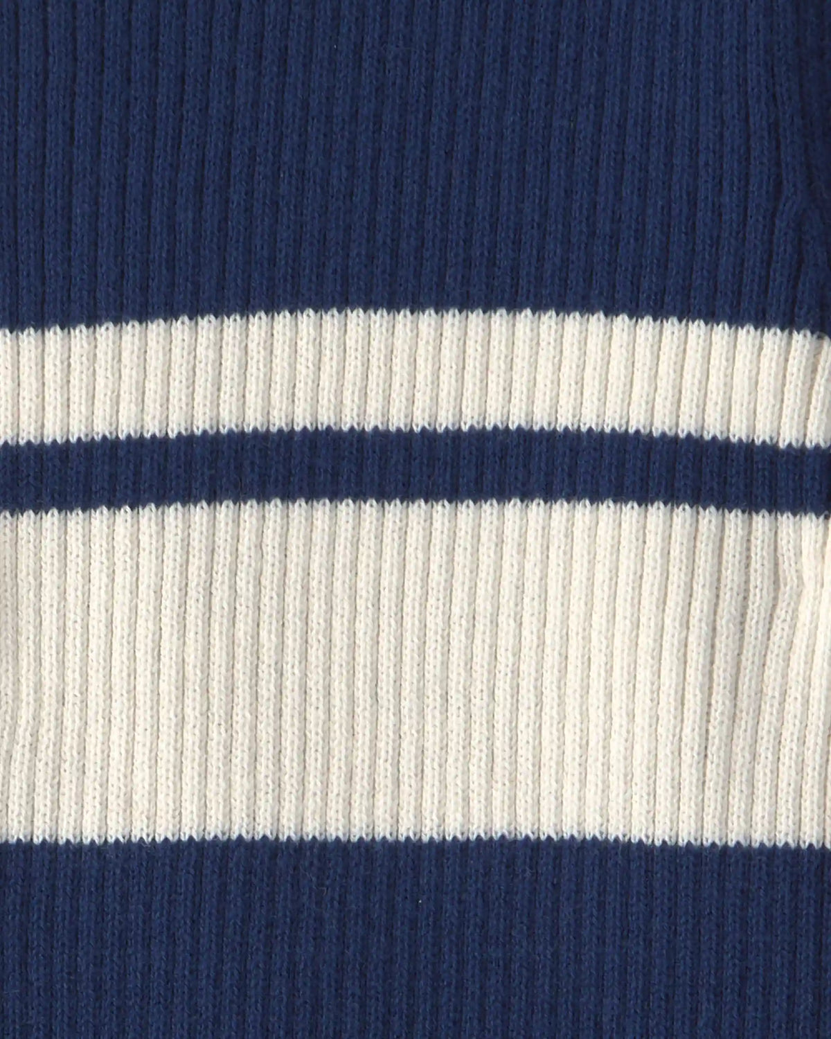 Girls Striped Polo Shirt - Navy Blue