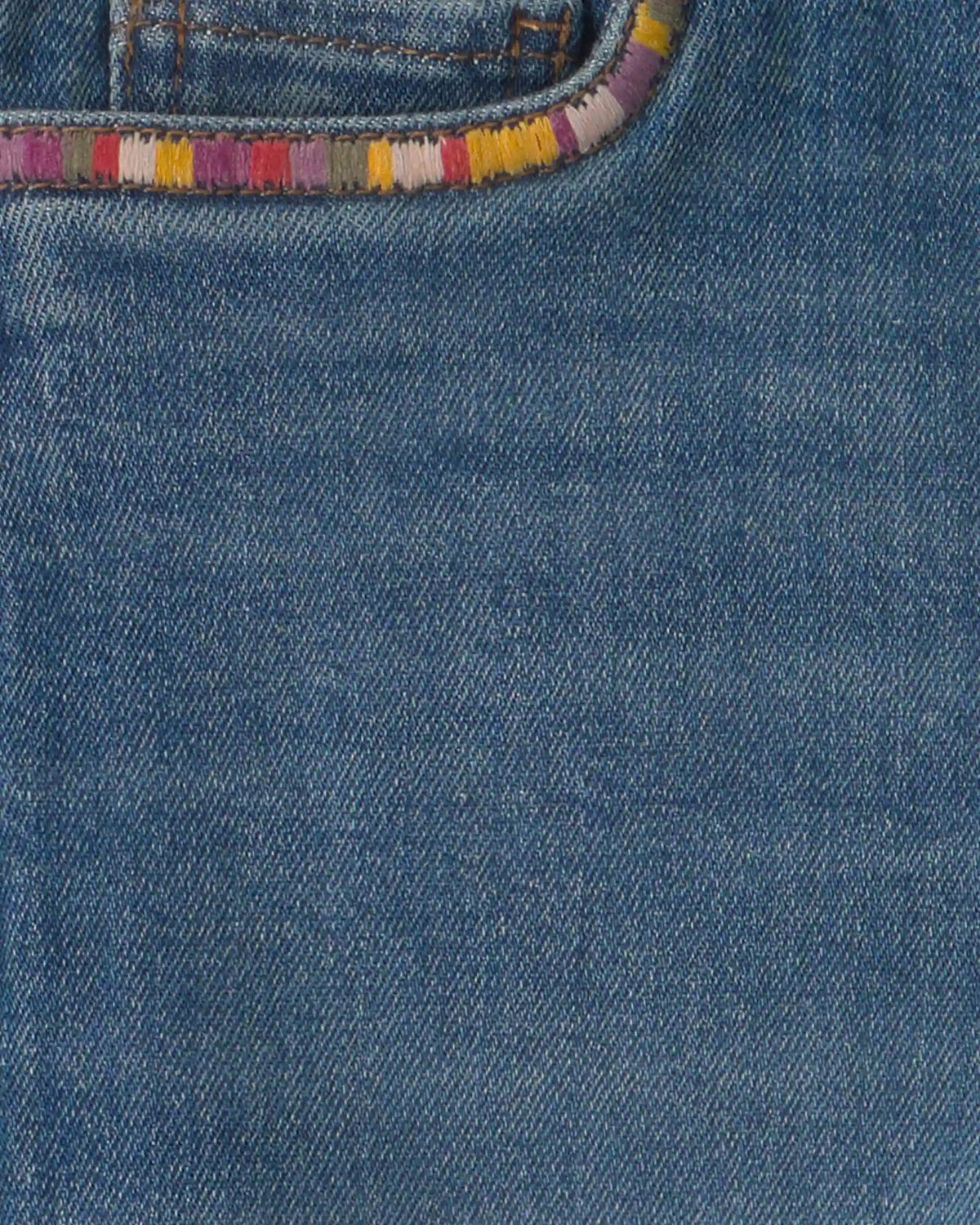 Girls Denim Wide-Leg Jeans - Medium Wash