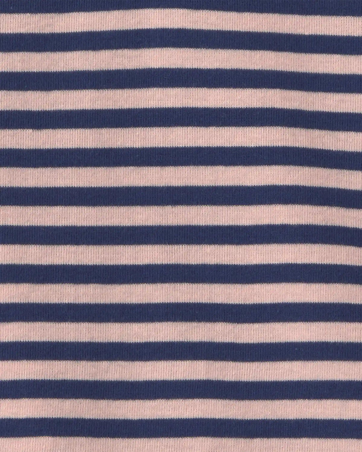 Girls Striped Long-Sleeve Rib Top - Pink/Navy Blue