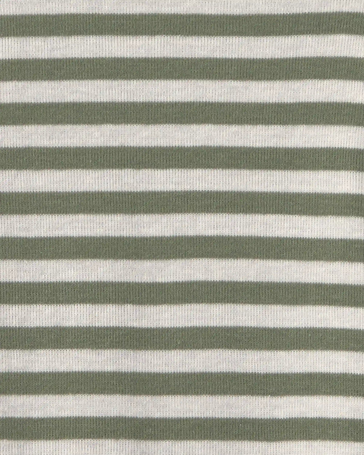 Girls Striped Long-Sleeve Rib Top - Green/White