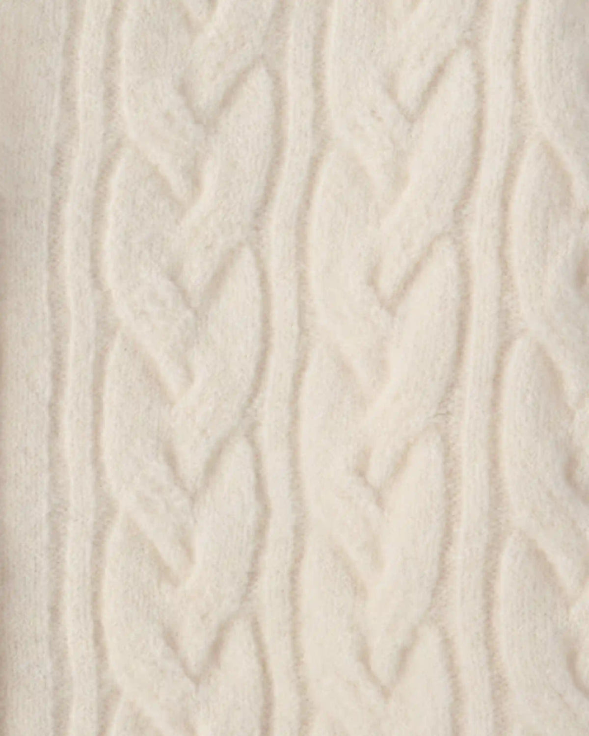 Girls Cable Knit Cardigan Sweater - Cream