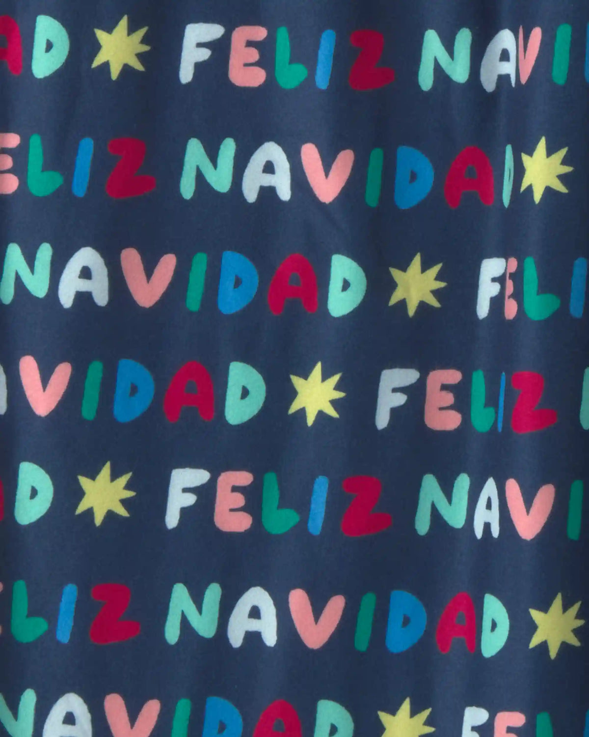 Kids 'Feliz Navidad' Christmas Fleece Loose Fit Pajama Bottoms - Navy Blue