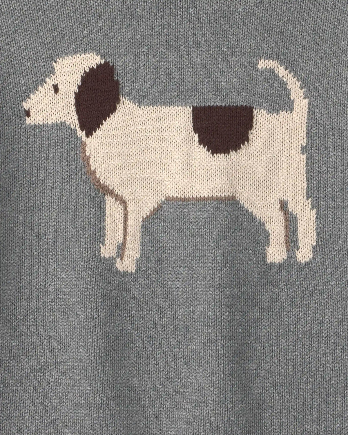 Kids Organic Cotton Dog Sweater Knit Pullover