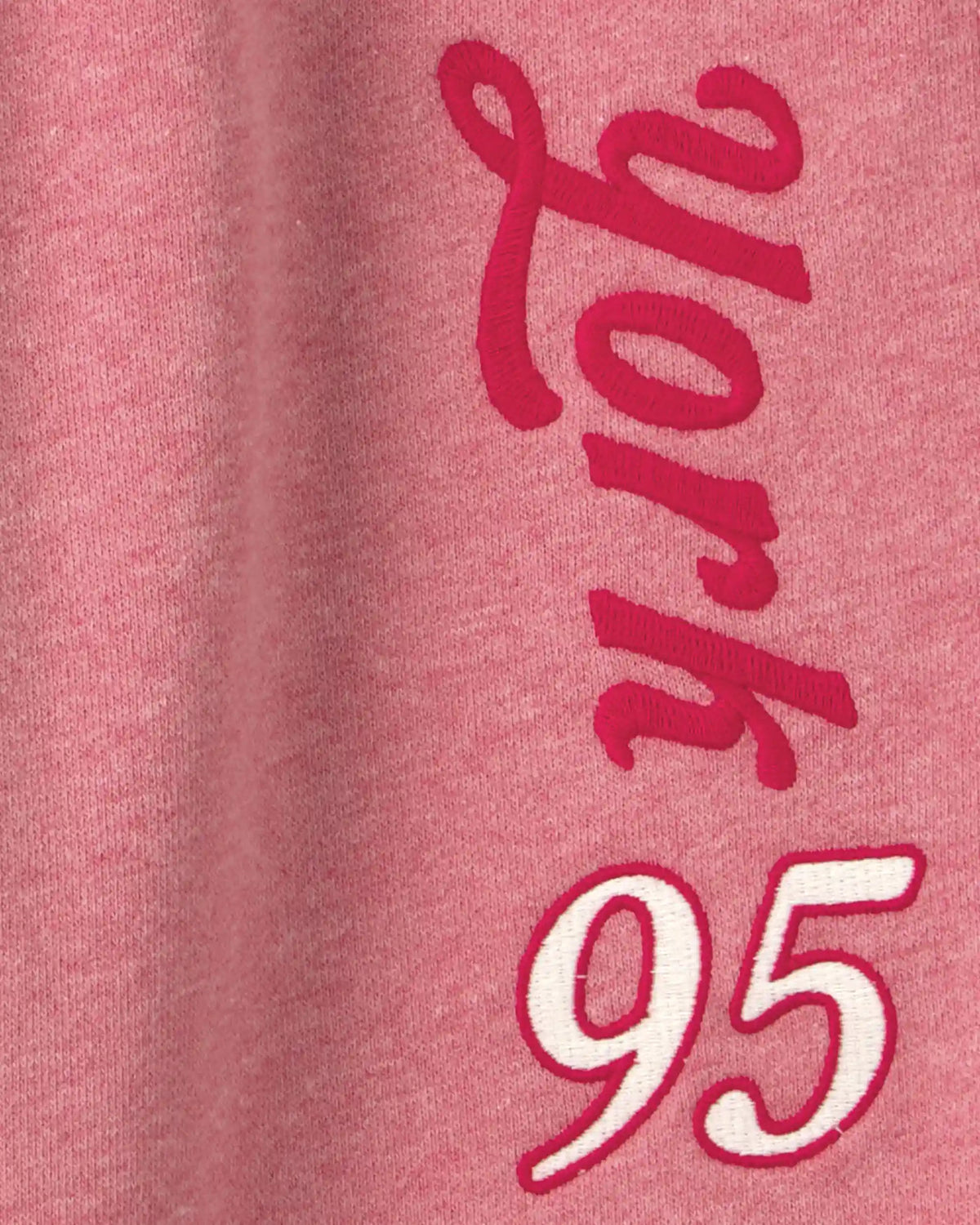 Girls 'New York' French Terry Joggers - Pink/Red