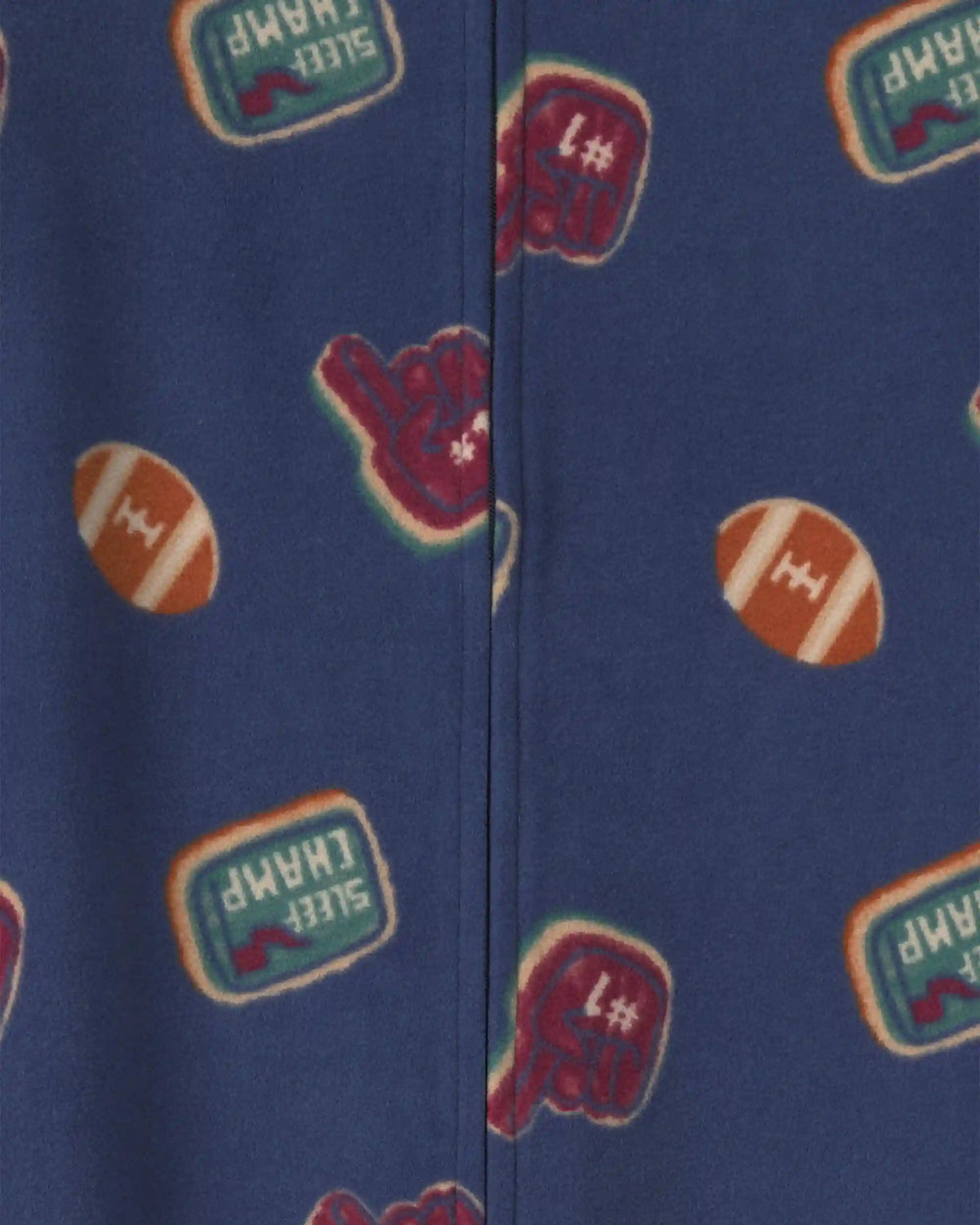 Boys 1-Piece Varsity Fleece Loose Fit Pajama - Navy Blue
