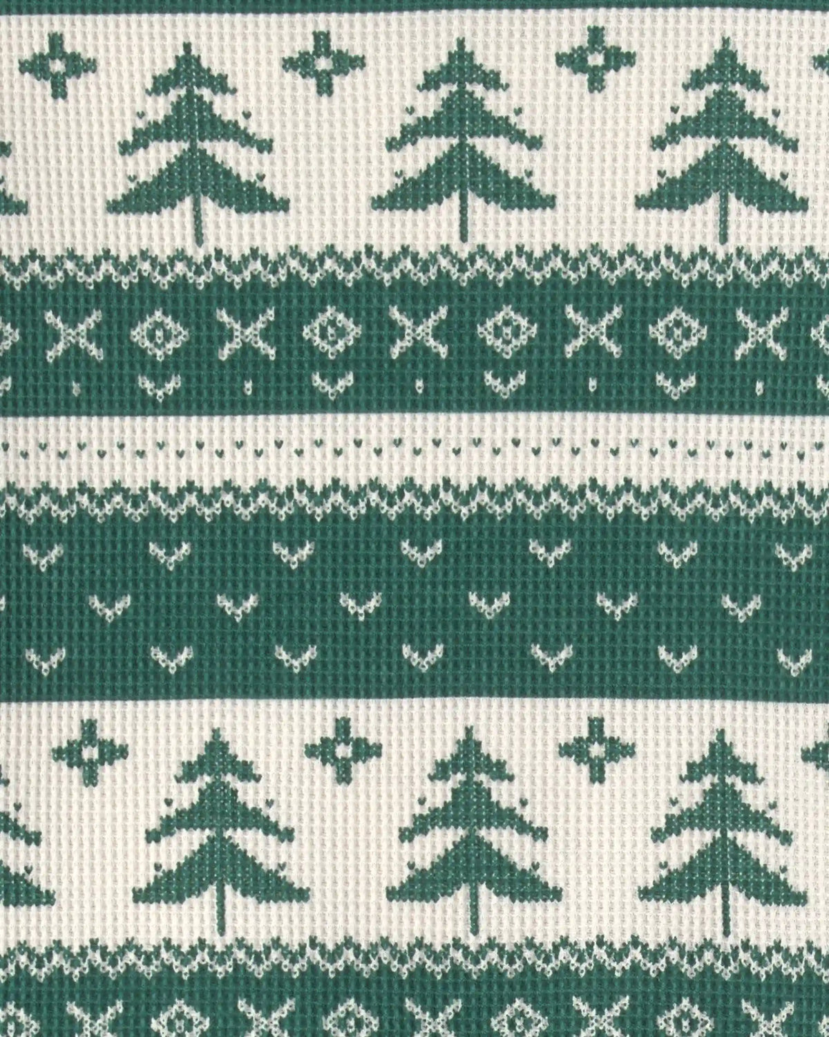 Kids 2-Piece Fair Isle Waffle Knit Pajamas Made with Organic Cotton