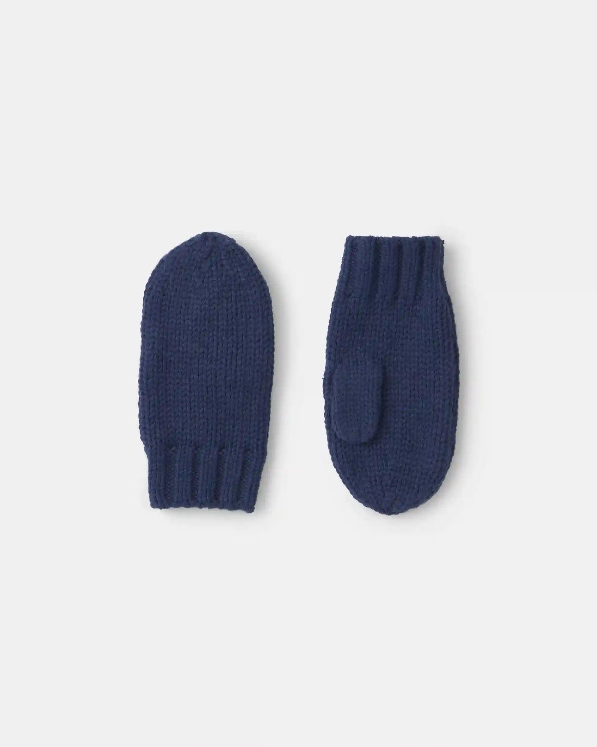 Boys Ribbed Mittens - Navy