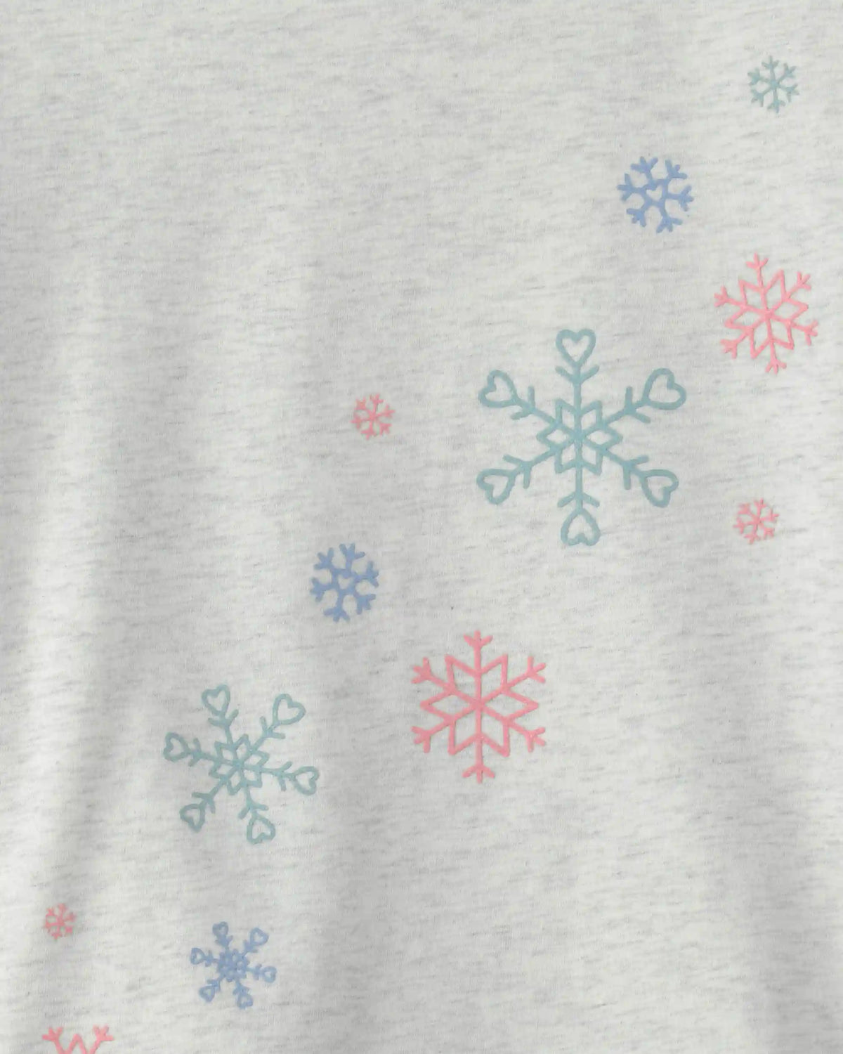 Girls Snowflake Long-Sleeve Graphic Tee - Grey