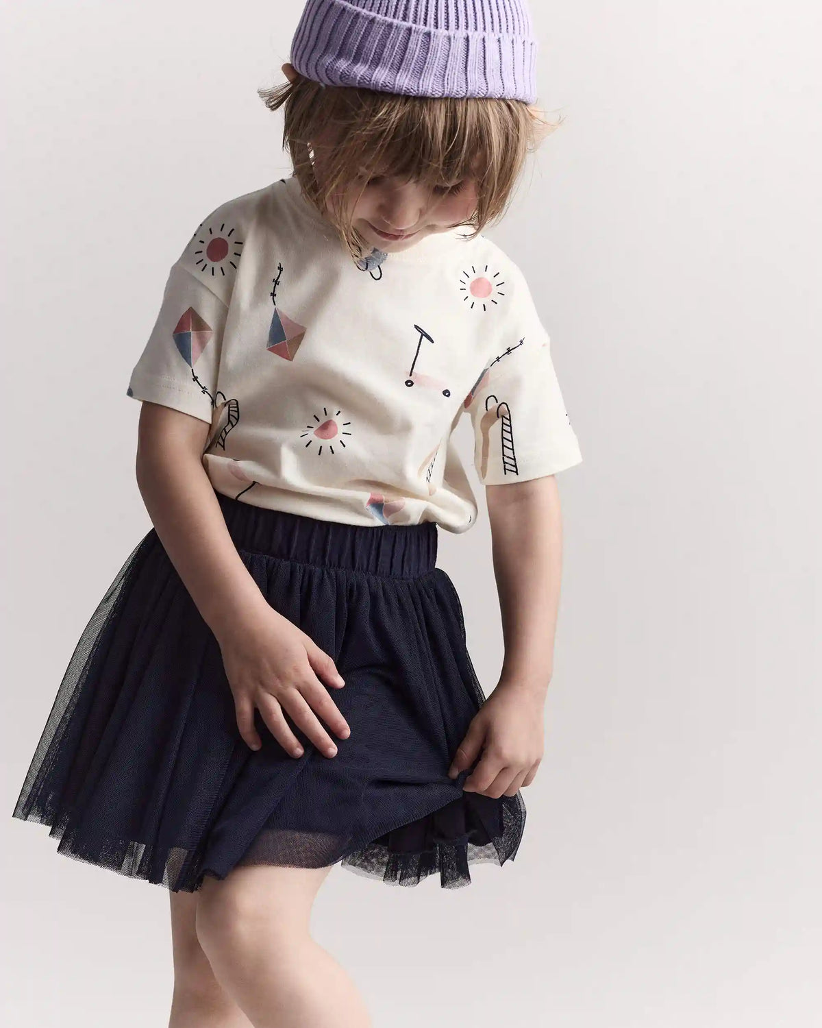 Toddler Girl Avenue Twirl™ Mini Skirt with Tulle - Navy