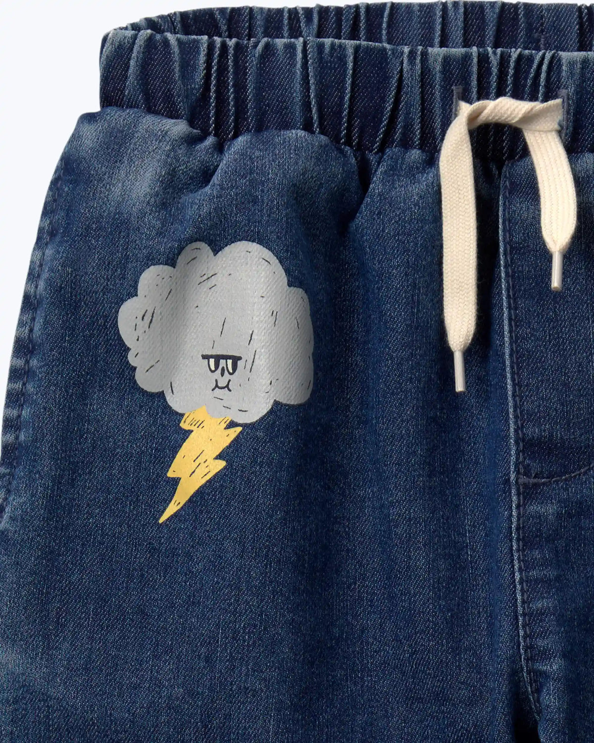 Toddler 'Splish, Splash' Jogger Pant in Denim - Blue