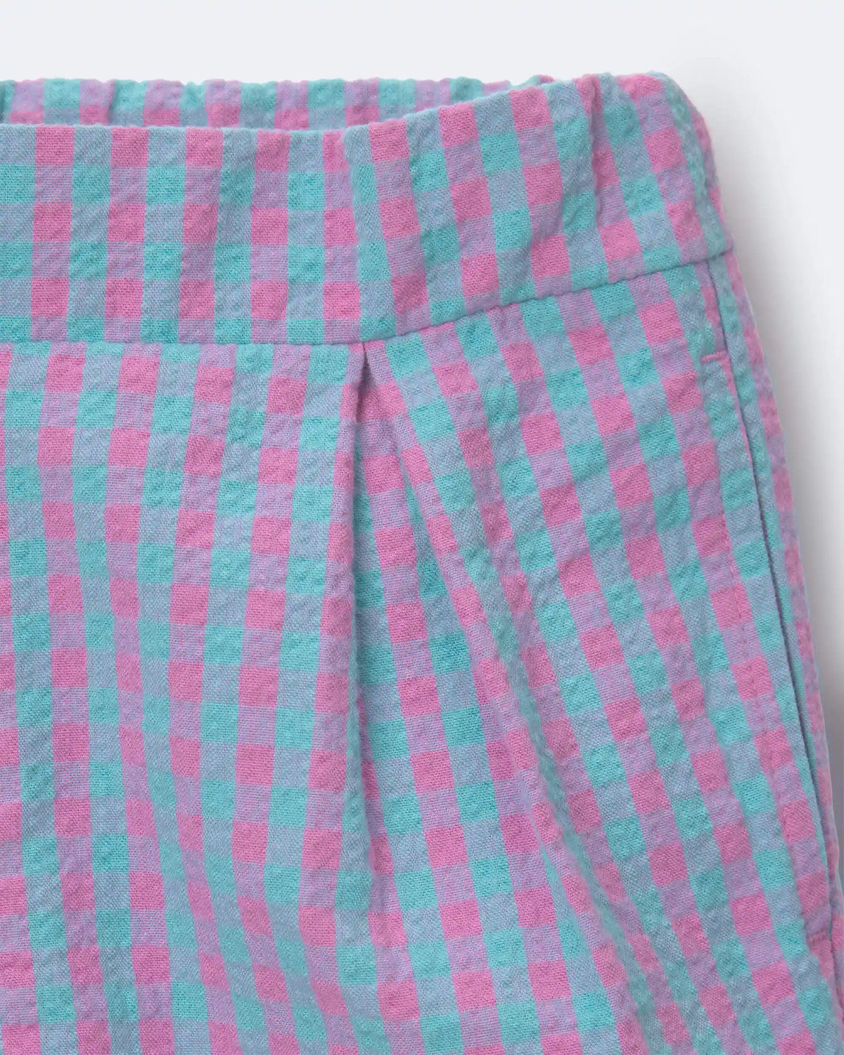 Toddler Girl Scalloped Gingham Shorts - Blue/Purple