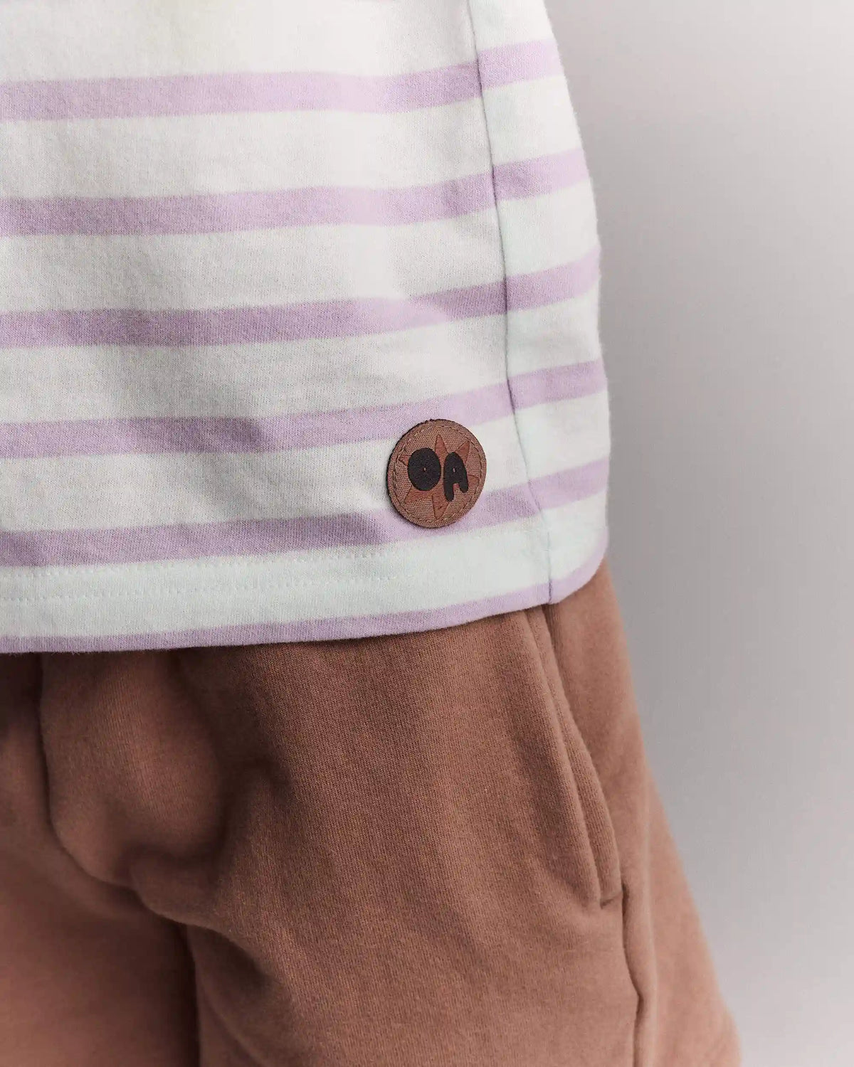 Toddler Relaxed Tee in Stripes- Blue/Purple