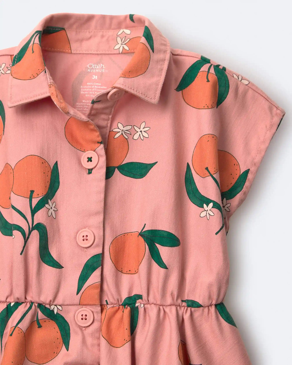 Toddler Girl Avenue Twirl™ Dress in Clementine Grove Print - Light Pink