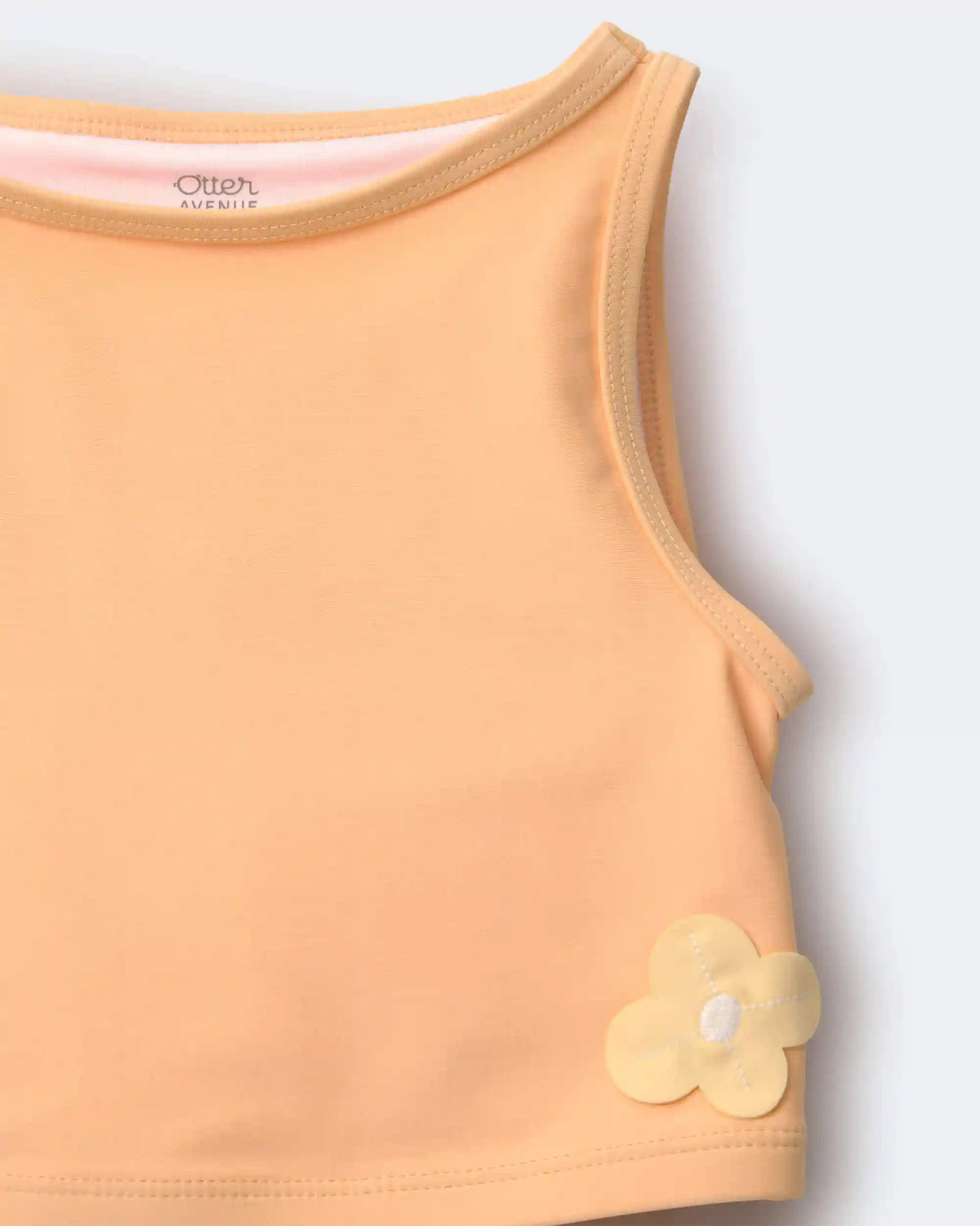 Toddler Girl Floral Tankini Set - Orange