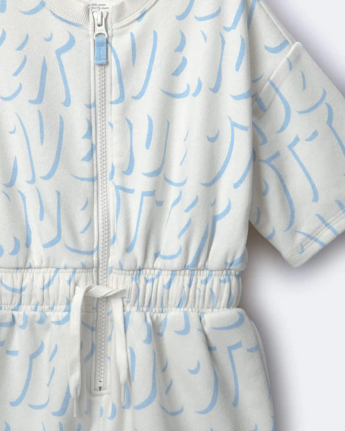 Toddler Girl Flowy Romper in Otter Avenue Print - Cream