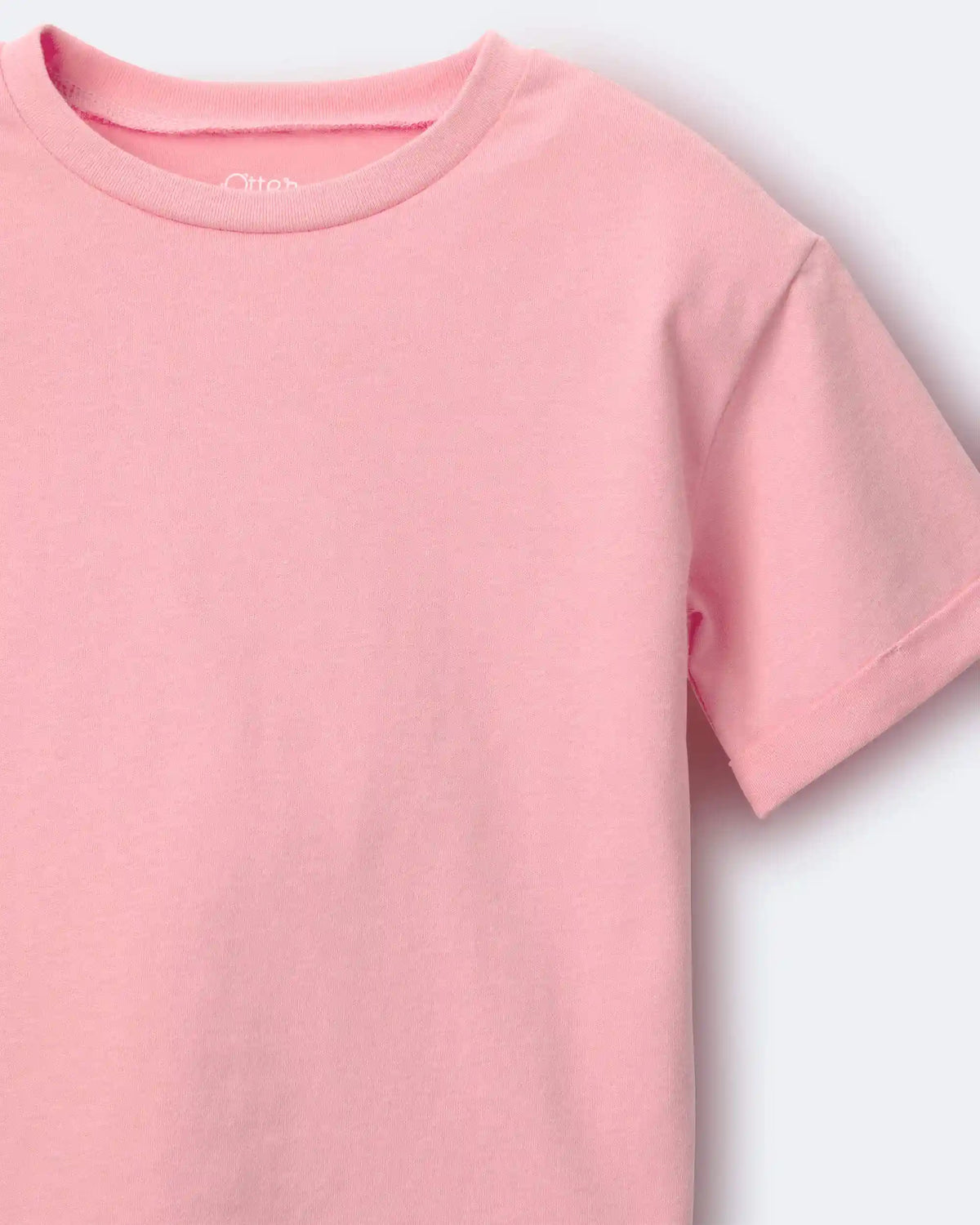 Toddler Girl Rolled Cuff Tee - Light Pink