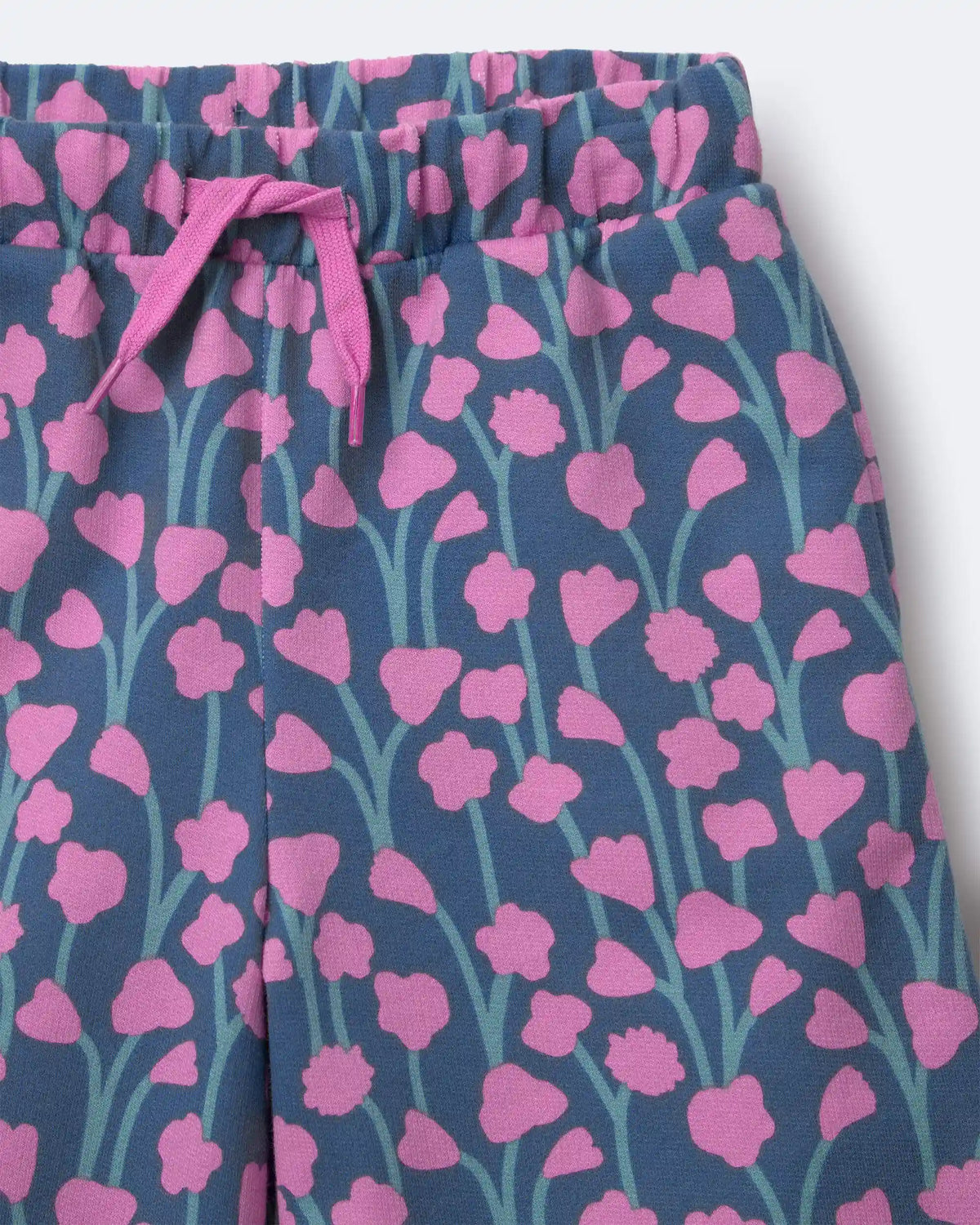Toddler Girl Wide-Leg Pants in Wildflowers - Blue/Purple