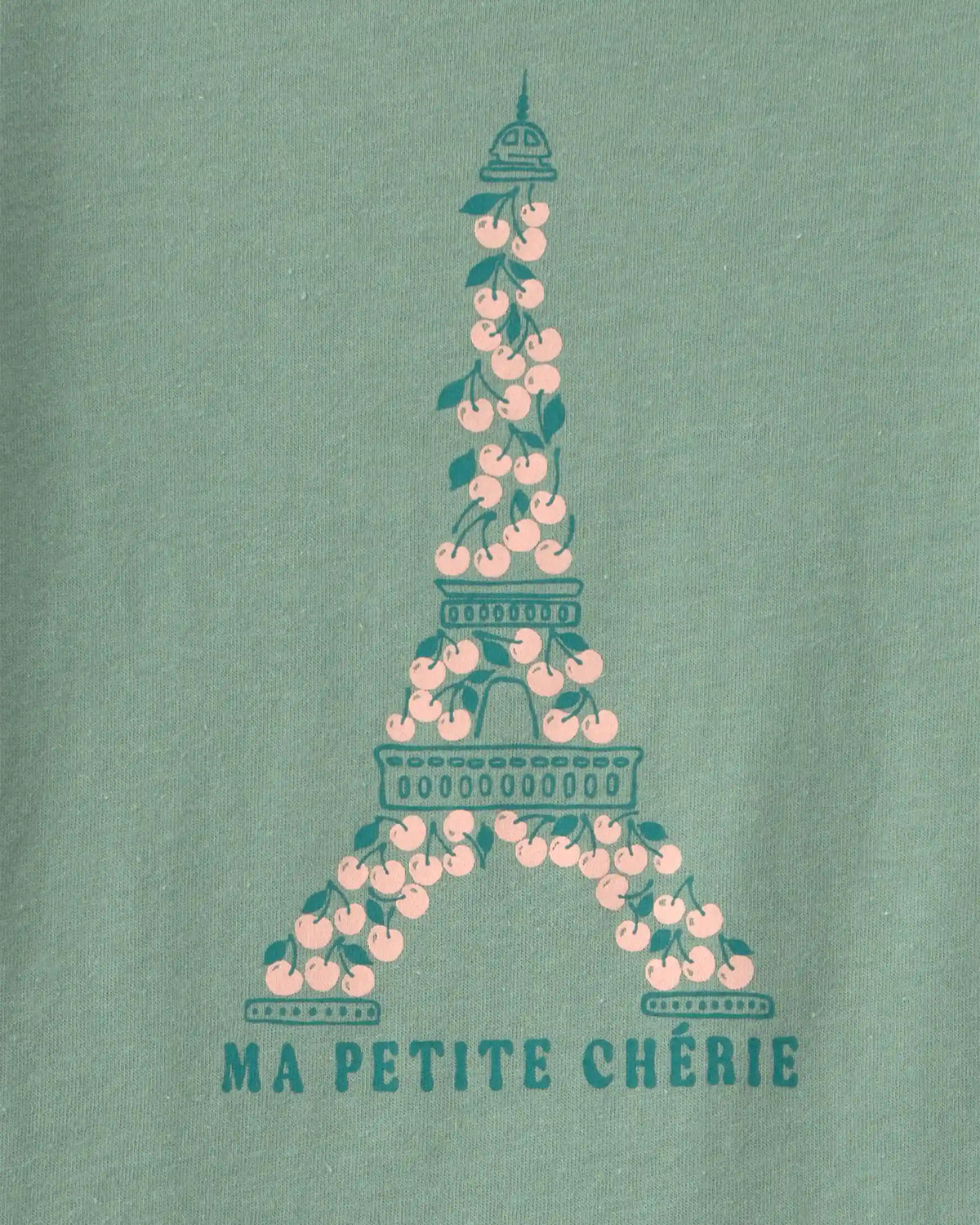 Toddler Girl 'Ma Petite Chérie' Eiffel Tower Long-Sleeve Graphic Tee - Green