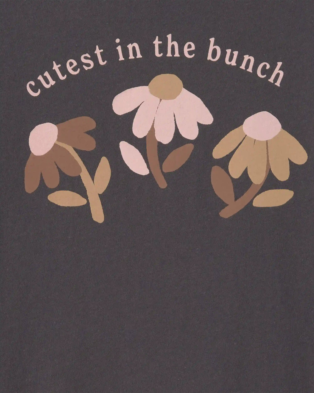 Toddler Girl 'Cutest In The Bunch' Flower Long-Sleeve Graphic Tee - Black
