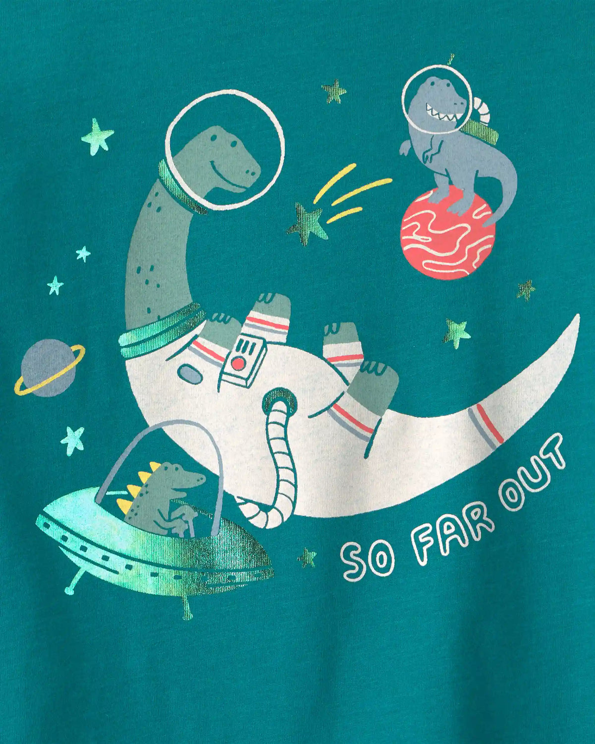 Toddler Boy 'Space Explorer' Dinosaur Long-Sleeve Graphic Tee - Green