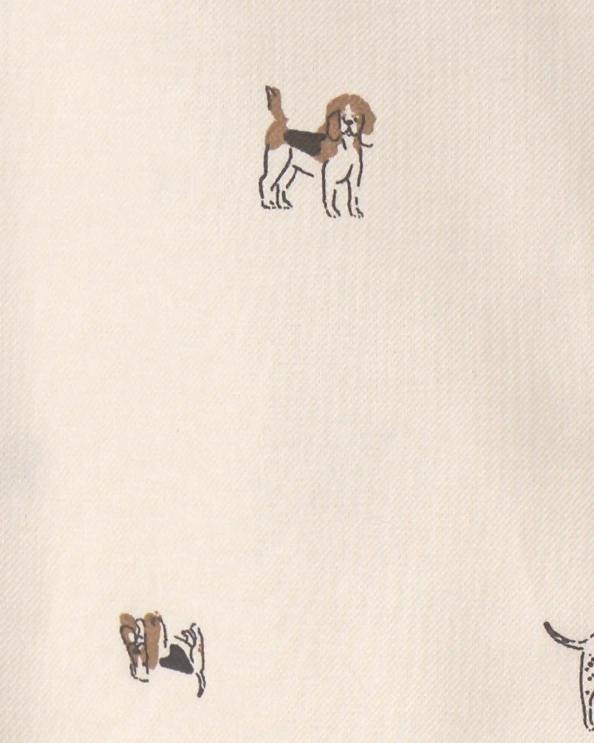 Toddler Boy Dog Long-Sleeve Button-Down Shirt - Cream