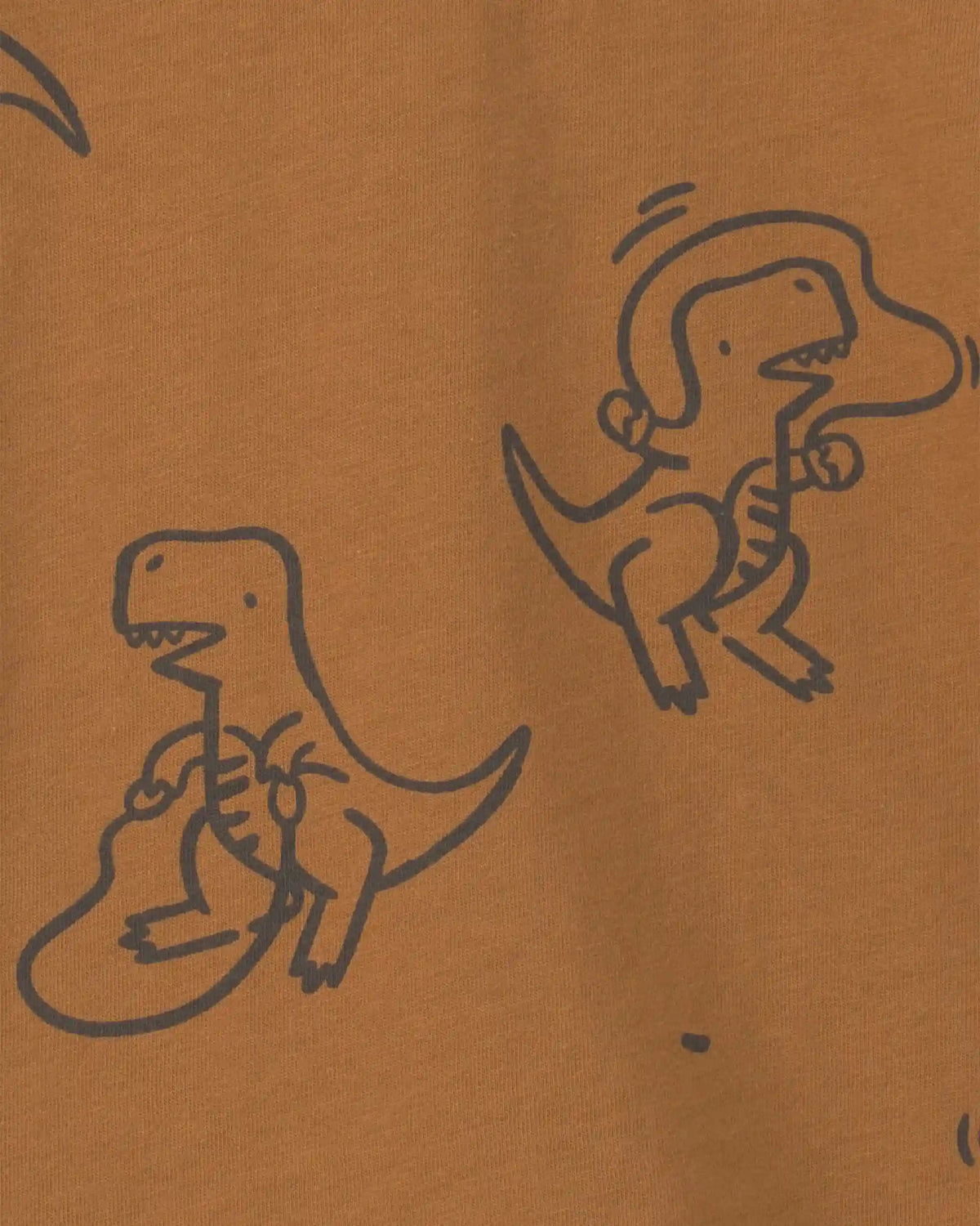 Toddler Boy Dinosaur Long-Sleeve Tee - Brown