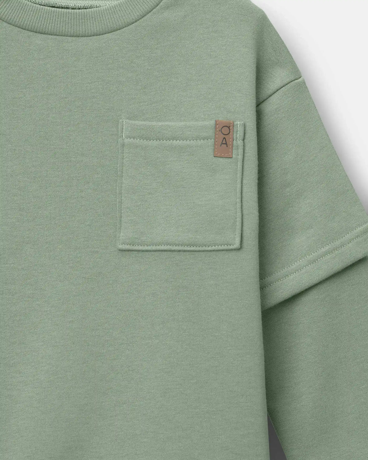 Toddler Long-Sleeve Layered Top - Olive