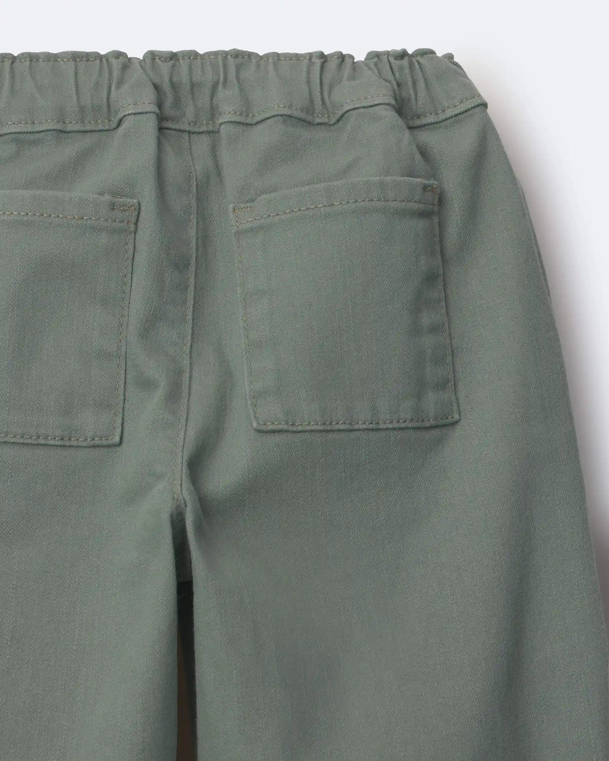 Toddler Girl Ric-Rack Cuffed Barrel Pant - Olive