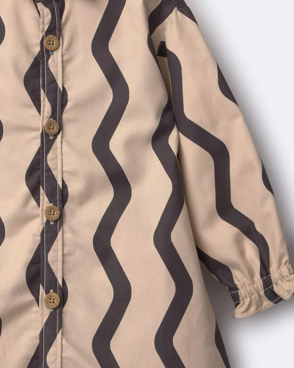 Toddler Girl Chevron Button-Down Dress - Khaki