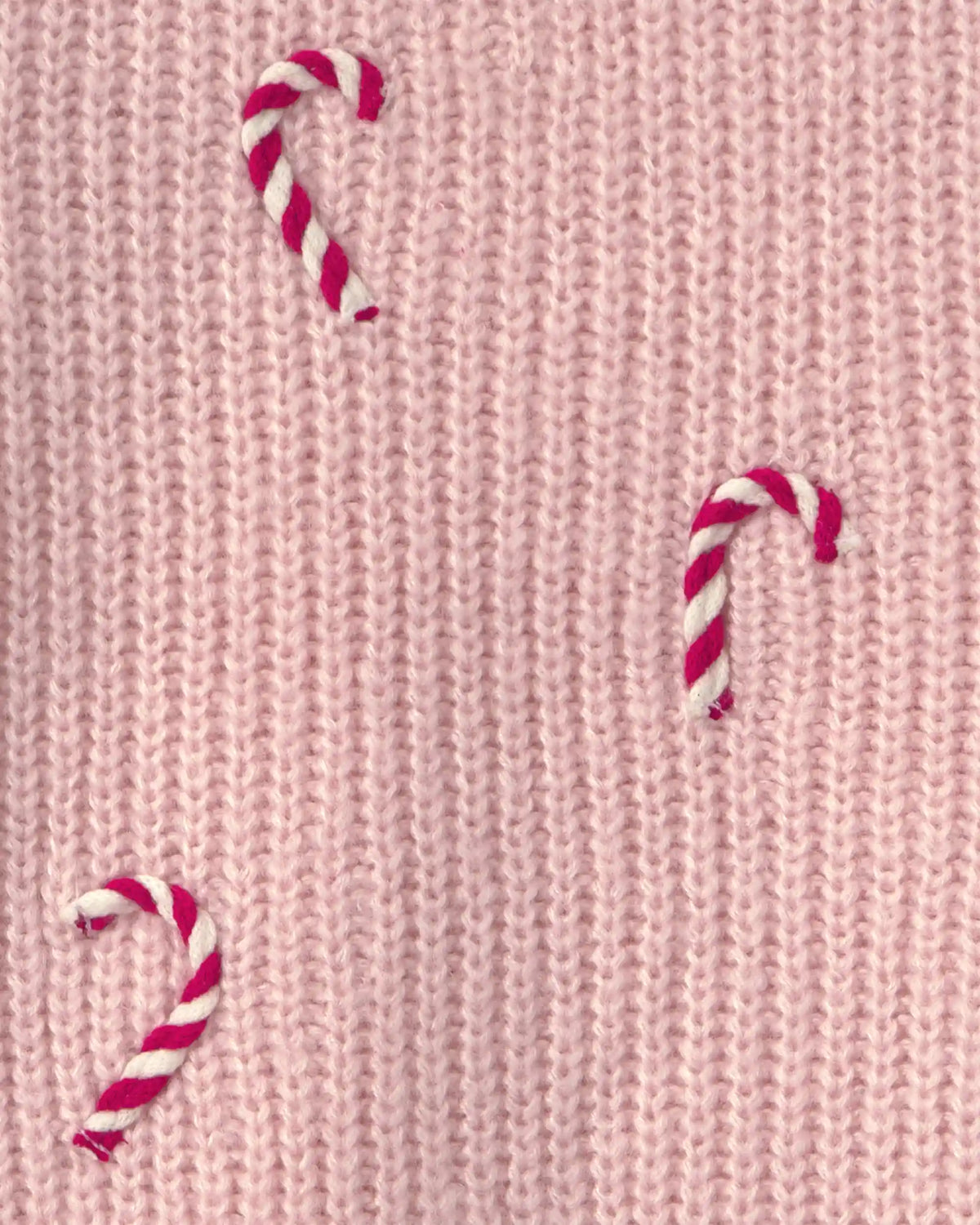 Toddler Girl Candy Cane Sweater - Pink