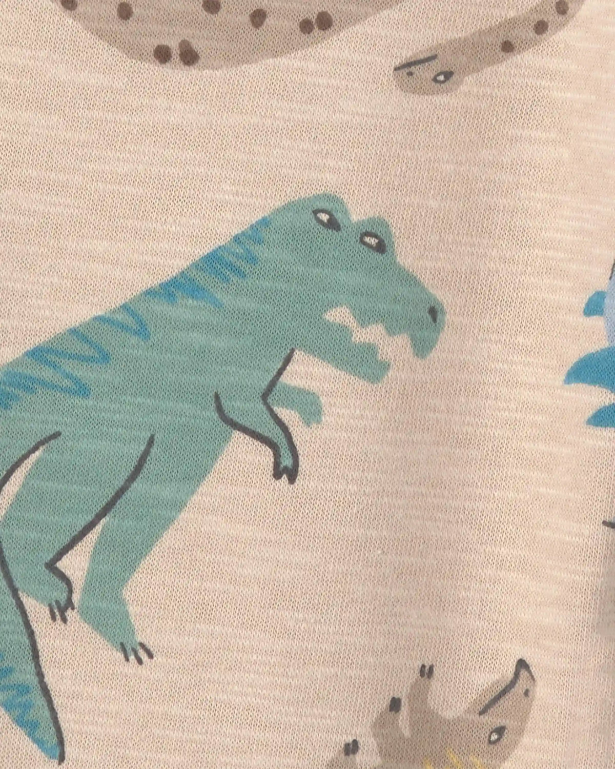 Toddler Boy Dinosaur French Terry Joggers - Beige