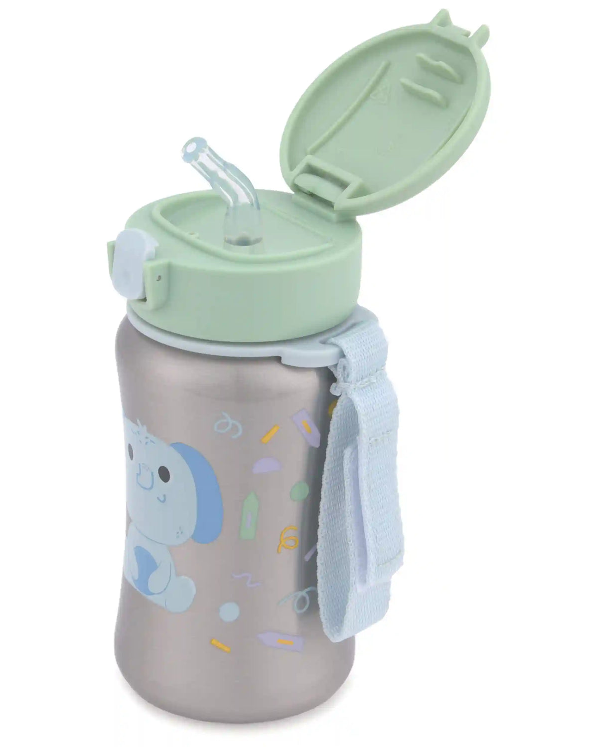 Besties Squad Stainless Steel Straw Bottle - Emmett Elephant